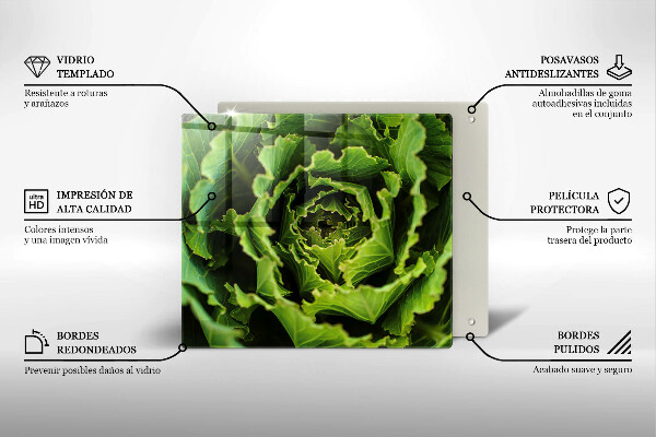 Chopping board glass Food - lettuce