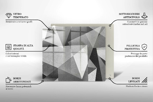 Kitchen worktop protector Concrete sharp abstraction