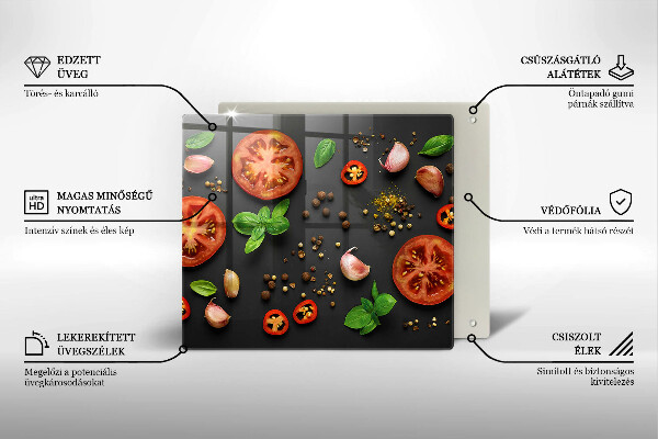 Kitchen worktop protector Tomatoes and spices