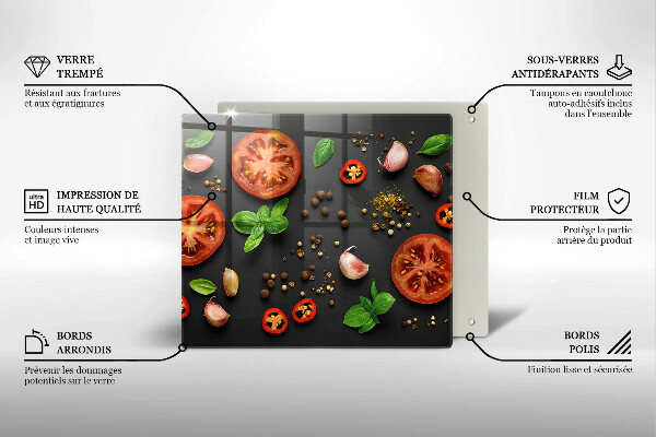 Kitchen worktop protector Tomatoes and spices