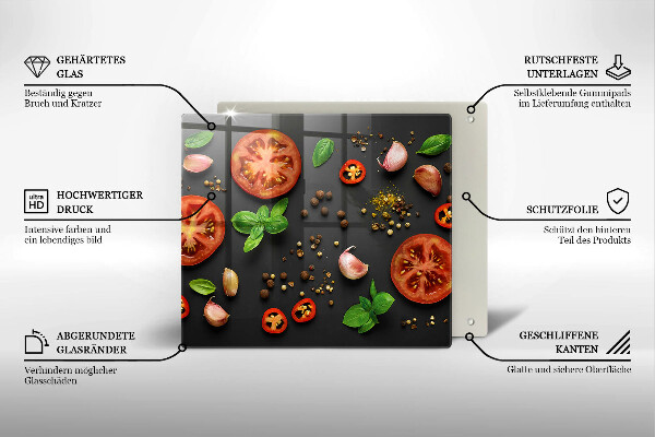 Kitchen worktop protector Tomatoes and spices