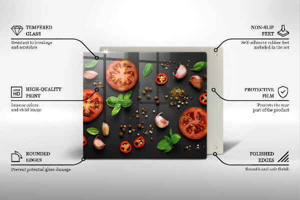 Kitchen worktop protector Tomatoes and spices