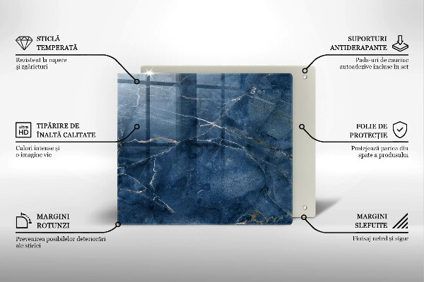Glass worktop saver Stone texture marble
