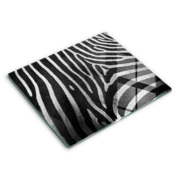 Glass worktop saver Zebra stripes