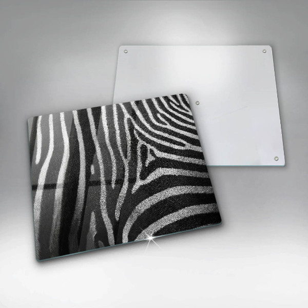Glass worktop saver Zebra stripes