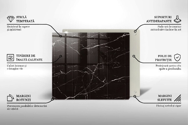 Glass worktop saver Marble tiles