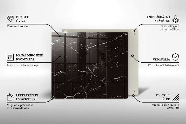 Glass worktop saver Marble tiles