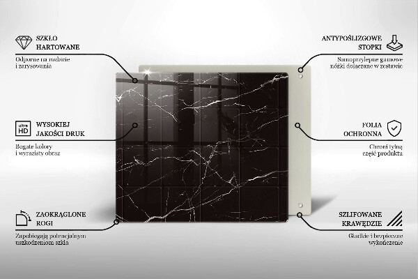 Glass worktop saver Marble tiles
