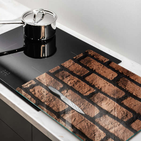Glass worktop saver Brick wall