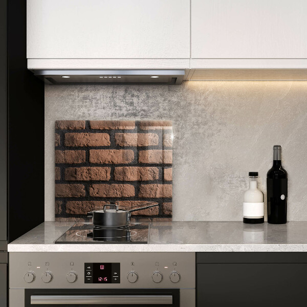 Glass worktop saver Brick wall