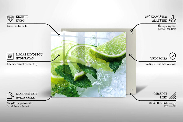 Kitchen worktop protector Lime mint and ice