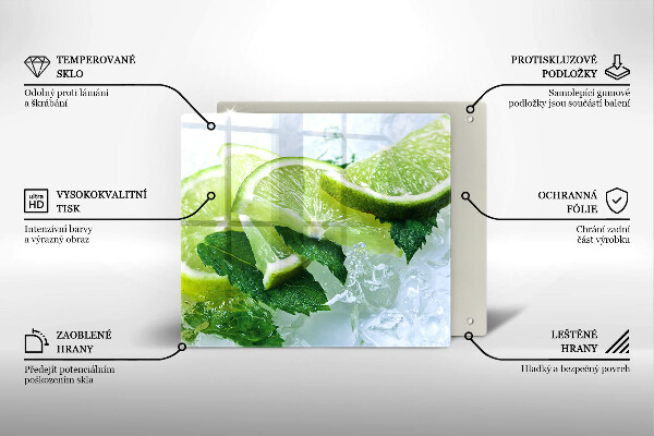 Kitchen worktop protector Lime mint and ice