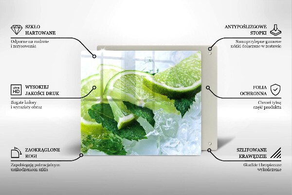 Kitchen worktop protector Lime mint and ice