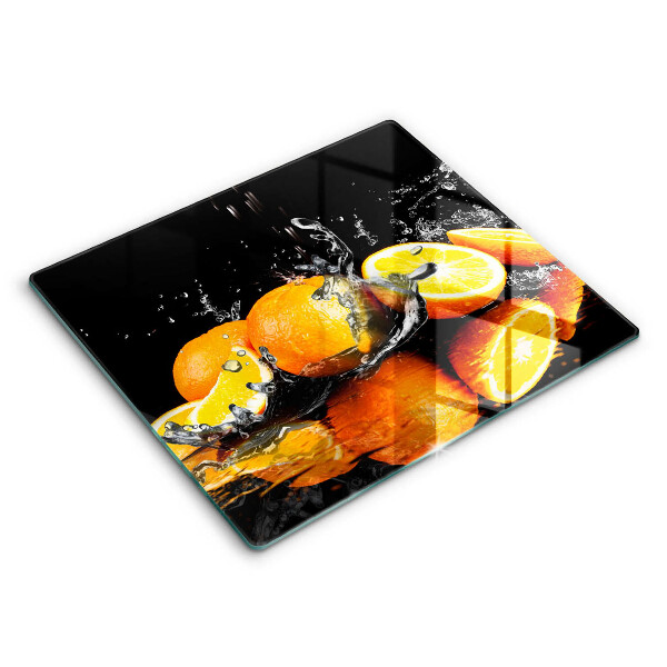 Glass worktop saver Juicy fruit oranges