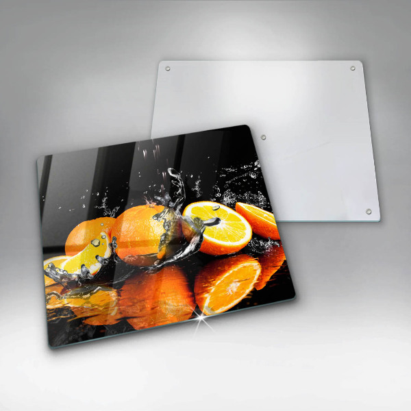 Glass worktop saver Juicy fruit oranges
