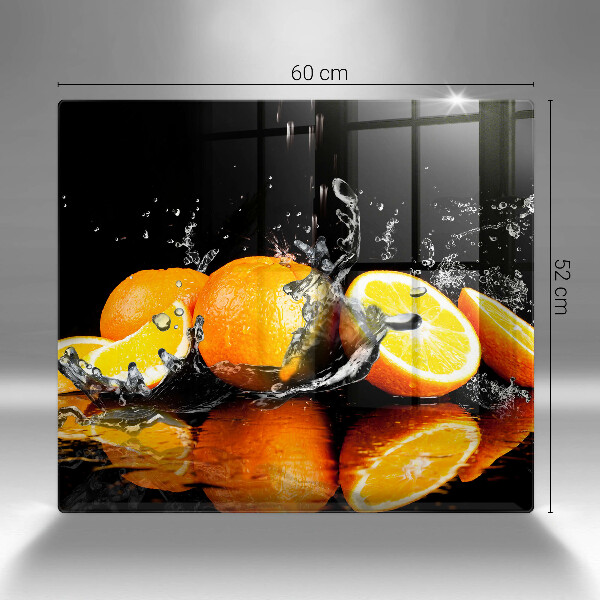 Glass worktop saver Juicy fruit oranges