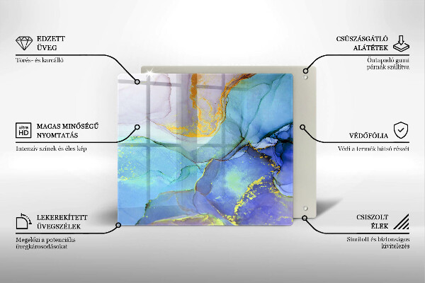 Chopping board Cracked stone gold