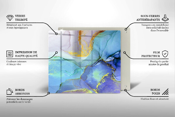 Chopping board Cracked stone gold