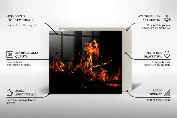 Chopping board Fire flame