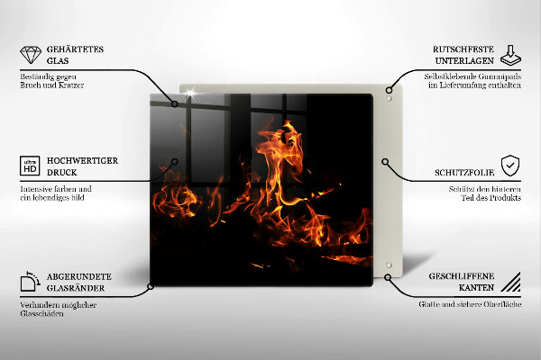 Chopping board Fire flame