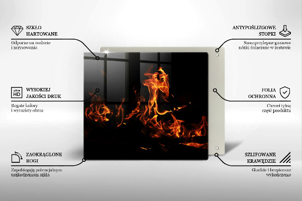 Chopping board Fire flame