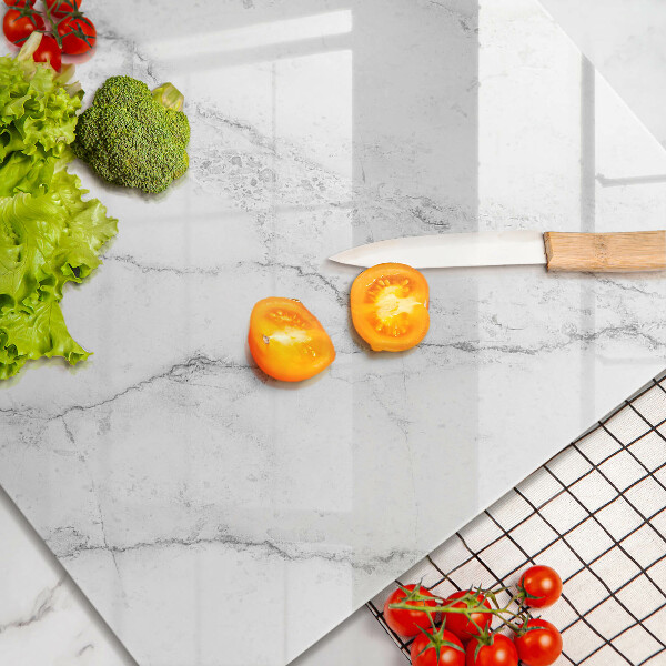 Chopping board glass Elegant marble texture