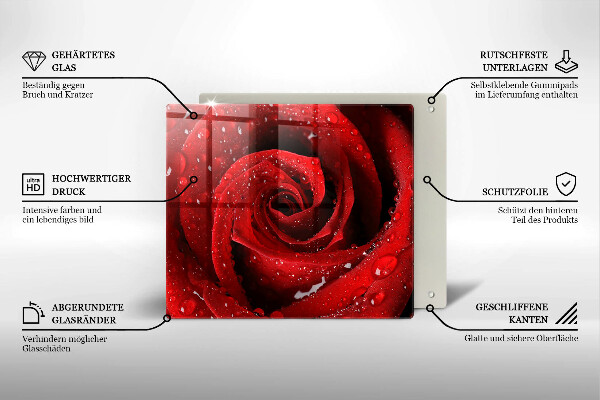 Kitchen worktop protector Rose flower petals