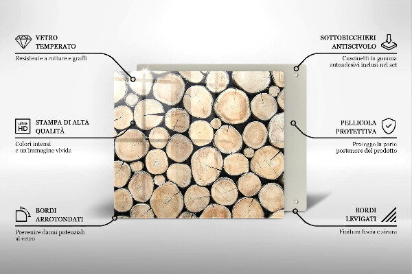 Kitchen worktop protector Wood trunks of the tree