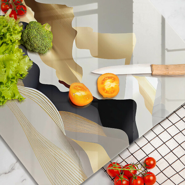 Kitchen worktop protector Abstraction of golden mountains