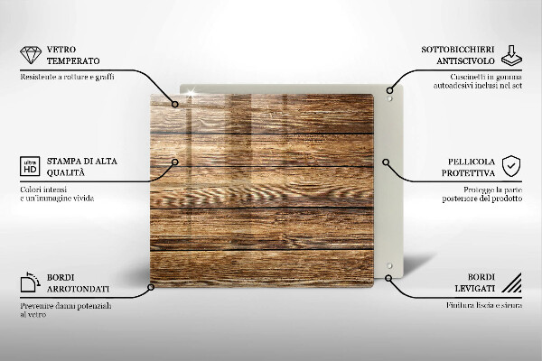 Kitchen worktop protector Wood texture boards