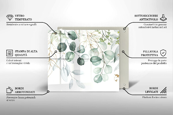 Kitchen worktop protector Painted plants