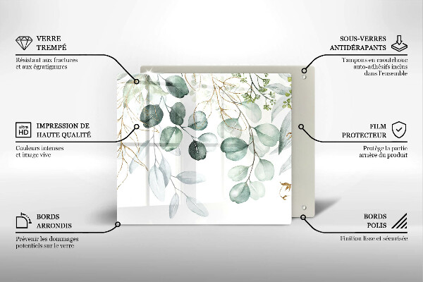 Kitchen worktop protector Painted plants