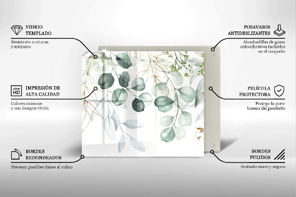 Kitchen worktop protector Painted plants