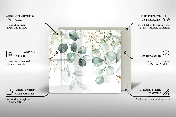 Kitchen worktop protector Painted plants