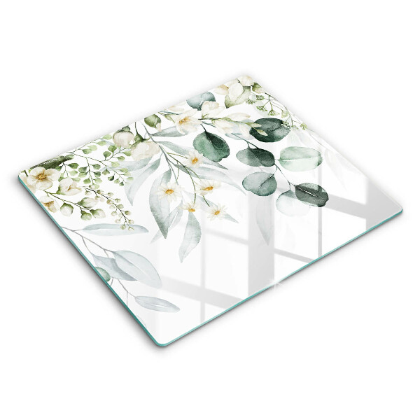 Kitchen worktop protector Watercolor plants