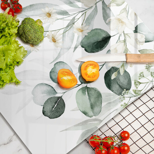 Kitchen worktop protector Watercolor plants