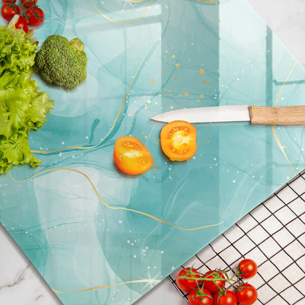 Kitchen worktop protector Blue-gold abstraction