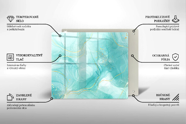 Kitchen worktop protector Blue-gold abstraction