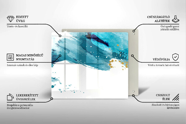 Glass worktop saver Blue spots