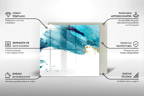 Glass worktop saver Blue spots