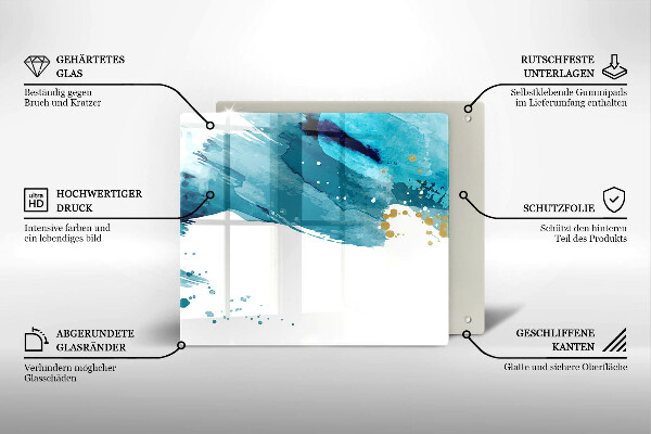 Glass worktop saver Blue spots