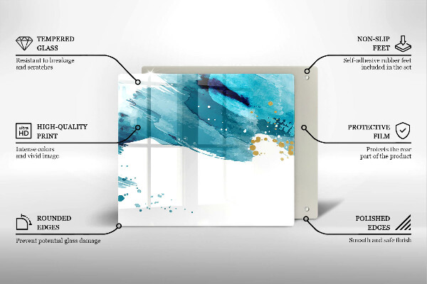 Glass worktop saver Blue spots