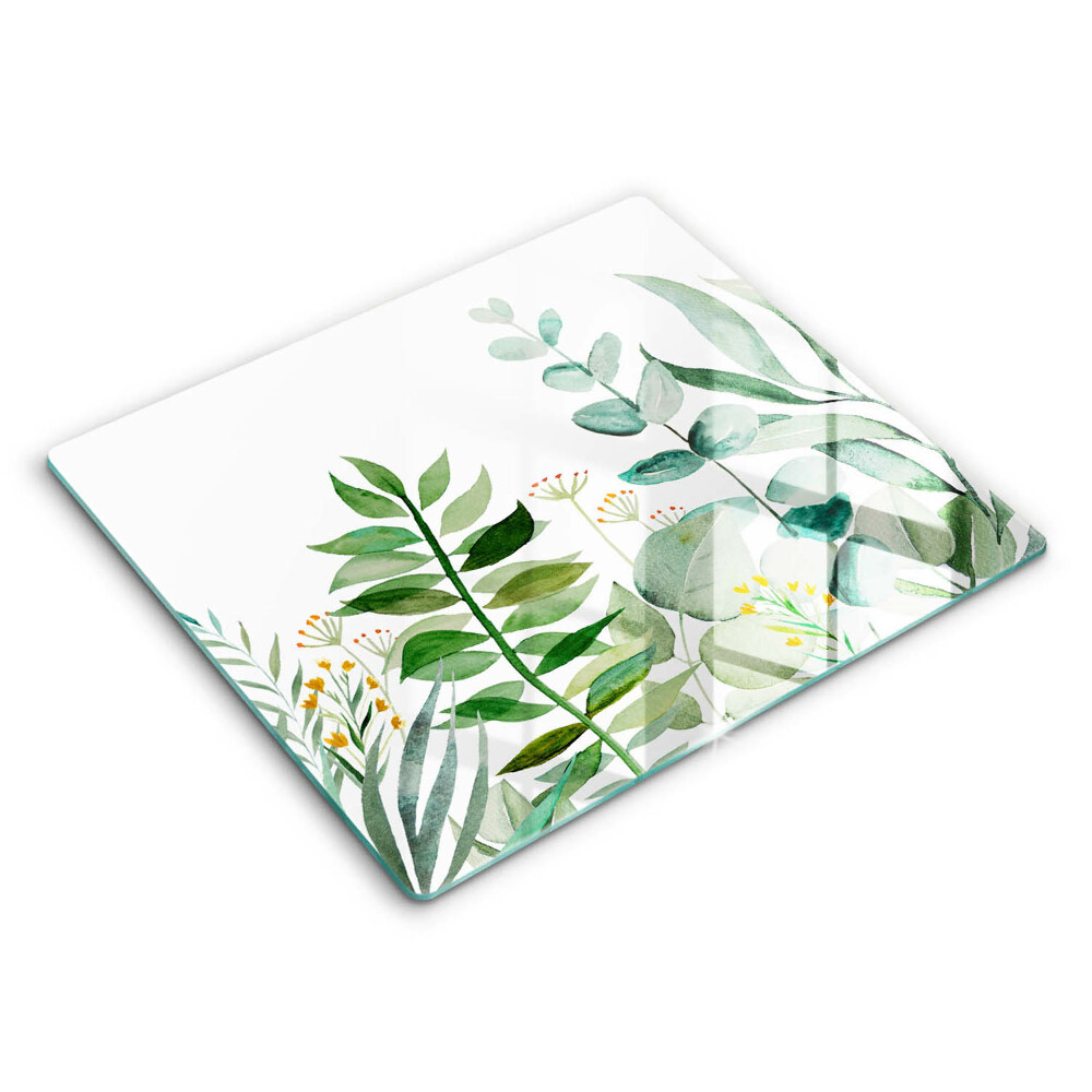 Glass worktop saver Plant leaves illustration