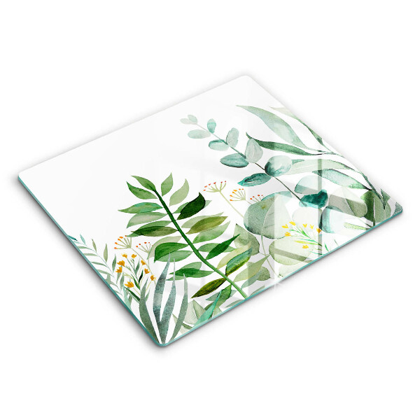 Glass worktop saver Plant leaves illustration