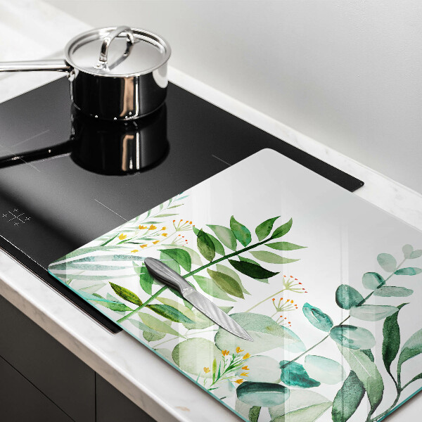 Glass worktop saver Plant leaves illustration