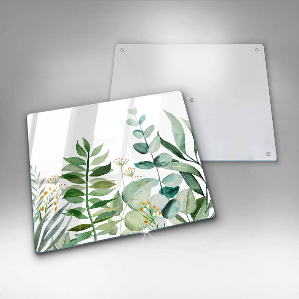 Glass worktop saver Plant leaves illustration