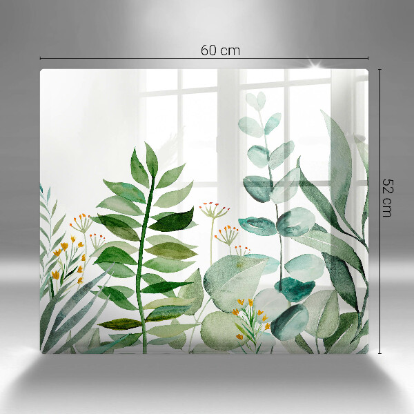 Glass worktop saver Plant leaves illustration