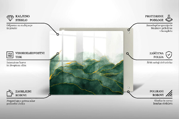 Glass worktop saver Abstraction nature