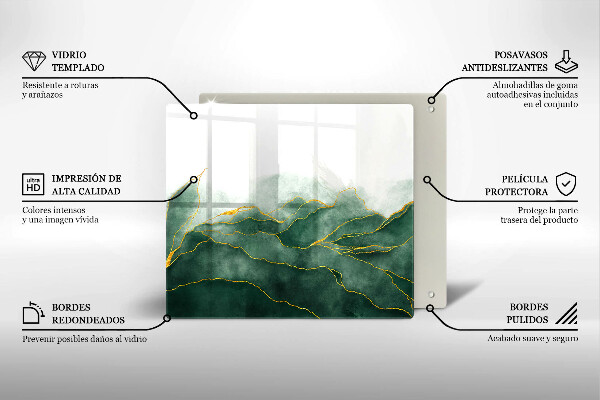 Glass worktop saver Abstraction nature