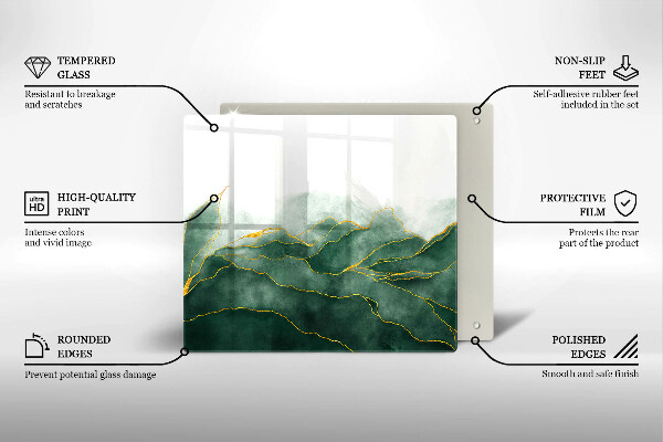 Glass worktop saver Abstraction nature